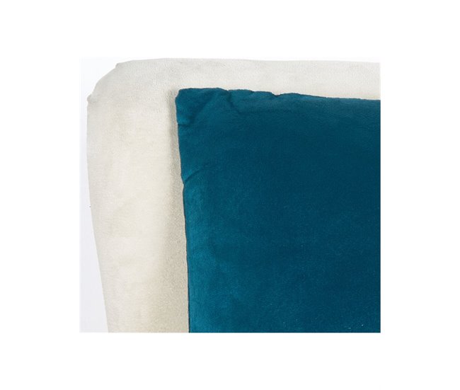 Conforama Cojin Presume De Casa Yvette 53*33*8 Azul/dorado Poliester Terciopelo/espejitos