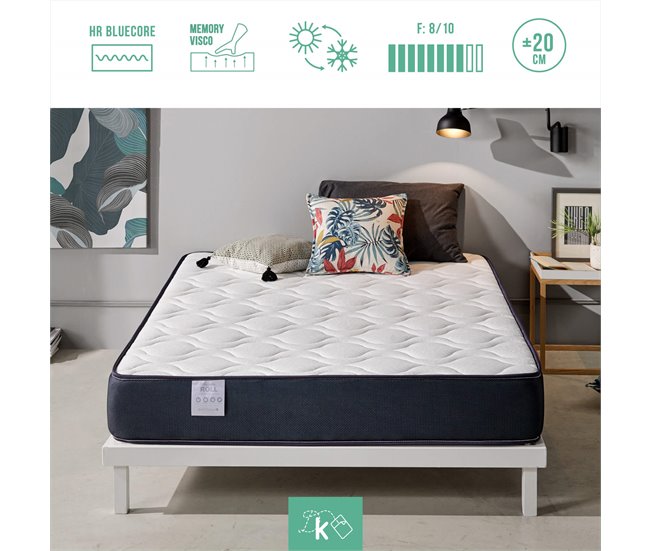 Conforama Colchón 80 X 180 Cm Viscoelástico Cama Nido Reversible Altura +/- 20 Cm