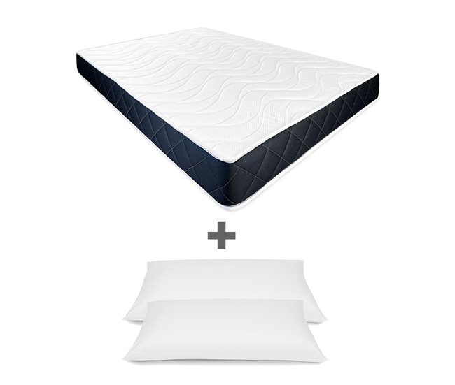 Conforama Colchón 90x190 Viscoelástico Juno Reversible Firmeza-Dureza Media-alta + Almohada de regalo de 70cm