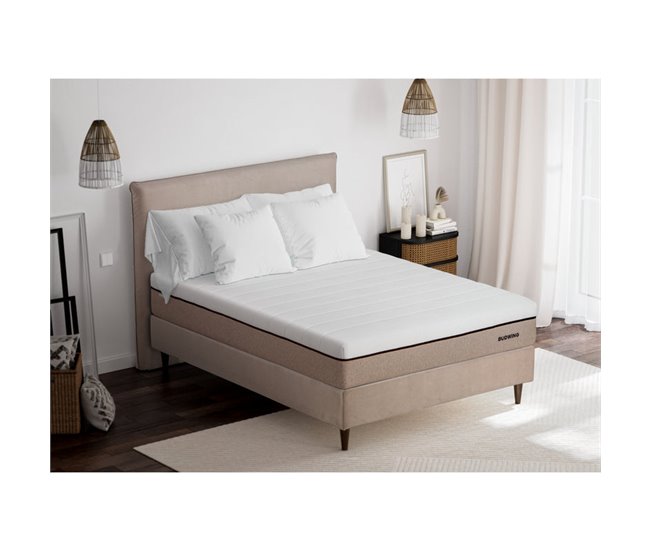 Conforama Colchón BUDWING BioHybrid (90x190 Cm - Espuma Viscoelástica Látex Y Muelles Ensacados)