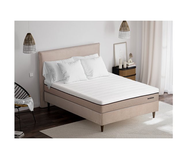 Conforama Colchón BUDWING Hybrid Max (90x190 Cm - Memory Foam Y Muelles Ensacados)