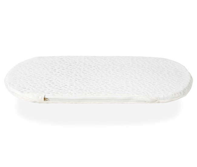Conforama Colchon Capazo Bebe 72x33 - 3 CM 2 En 1 - Colchon Para Carricoche Capazo Cuna Desenfundable + Protector. Núcleo De Espuma Perforada. Transpirable