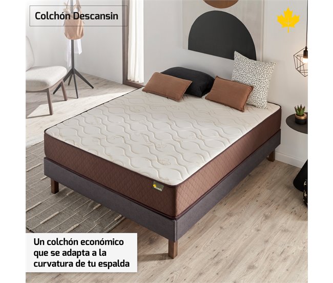 Conforama Colchon Descansin | 70 X 190 | Ideal Para Personas Con Dolores De Espalda | Alta Firmeza | Tejido Transpirable Antiacaros Y Espumas Premium
