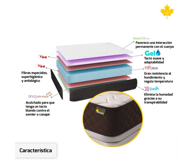 Conforama Colchon Descansin | 70 X 190 | Ideal Para Personas Con Dolores De Espalda | Alta Firmeza | Tejido Transpirable Antiacaros Y Espumas Premium