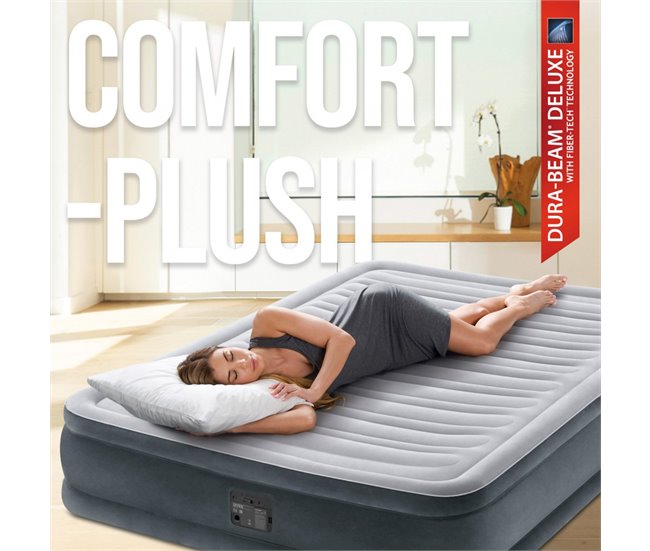 Conforama Colchón Hinchable INTEX Dura-Beam Deluxe Comfort-Plush 137x191x33 Cm
