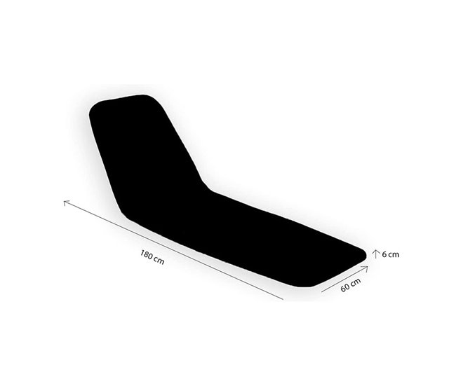 Conforama Colchón Para Tumbona Impermeable 180x60x6 Cm Blanco Acomoda Textil