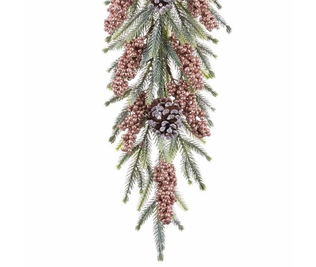 Conforama Colgador Para Puertas Navidad Multicolor Cobre Plástico Piñas 63 Cm