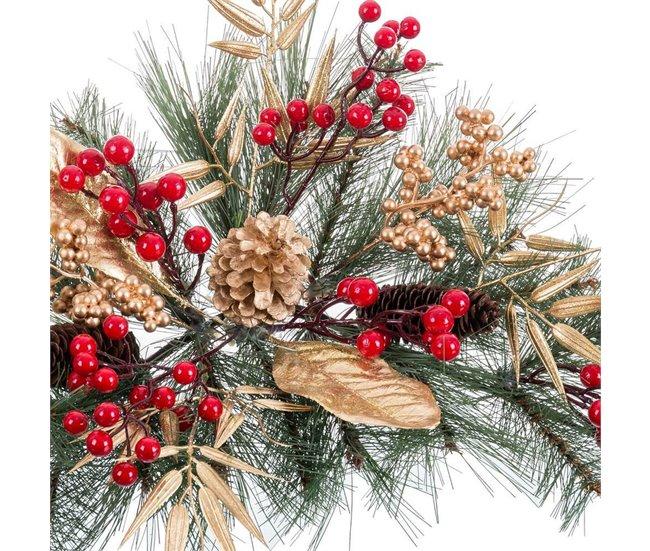 Conforama Colgador Para Puertas Navidad Multicolor Dorado Plástico 60 Cm