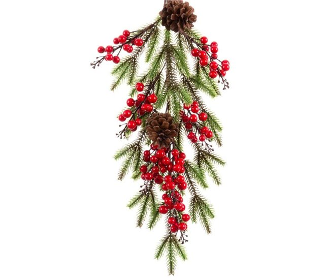 Conforama Colgador Para Puertas Navidad Rojo Multicolor Plástico Foam 60 Cm