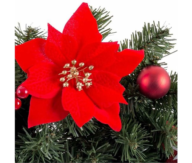 Conforama Colgador Para Puertas Navidad Rojo Verde Plástico Tejido 60 Cm