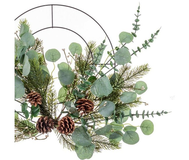 Conforama Colgador Para Puertas Navidad Verde Natural Metal Plástico 51 Cm
