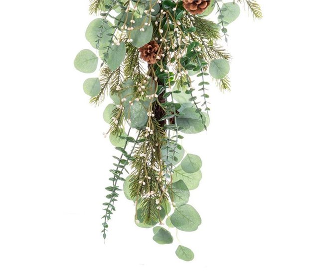 Conforama Colgador Para Puertas Navidad Verde Natural Ratán Plástico 71 12 Cm