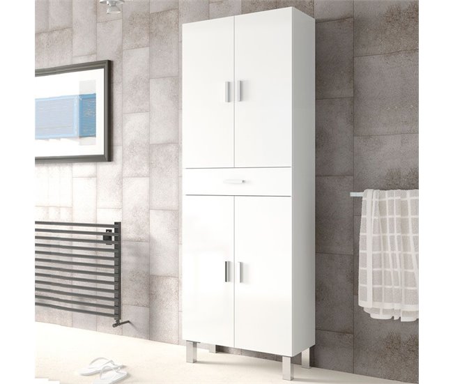 Conforama Columna De Baño Aruba Blanco Brillo 60 X 182 X 29 Cm