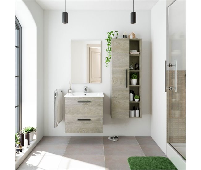 Conforama Columna De Baño Athena Roble Alaska 51 X 135 X 25 Cm