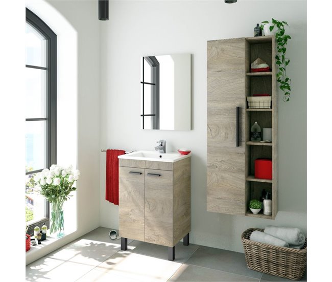 Conforama Columna De Baño Athena Roble Alaska 51 X 135 X 25 Cm