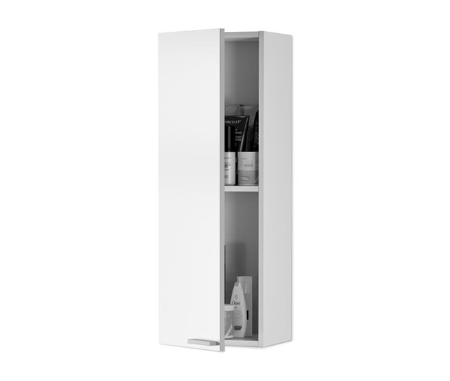 Conforama Columna De Baño Koncept 1 Puerta Blanco Brillo 30 X 85 X 25 Cm