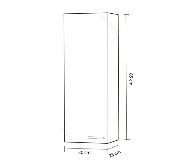Conforama Columna De Baño Koncept 1 Puerta Blanco Brillo 30 X 85 X 25 Cm