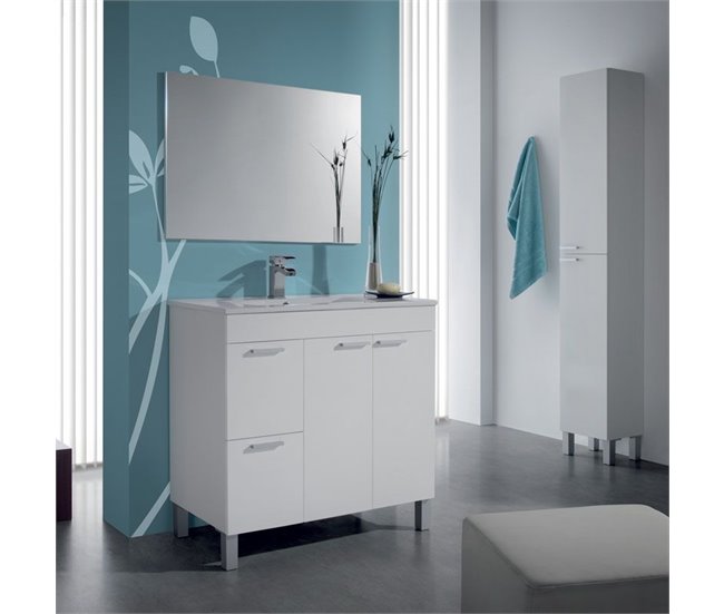 Conforama Columna De Baño Koncept 2 Puertas Blanco Brillo 30 X 182 X 25 Cm
