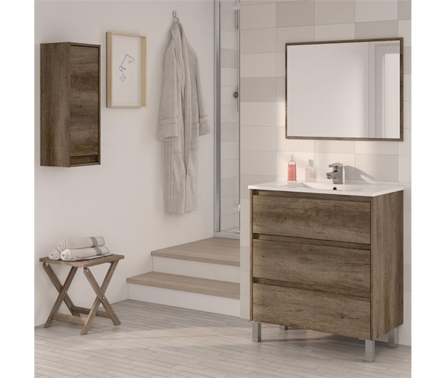 Conforama Columna De Baño Suspendida Dakota 1 Puerta Nordik 30 X 74 X 25 5 Cm
