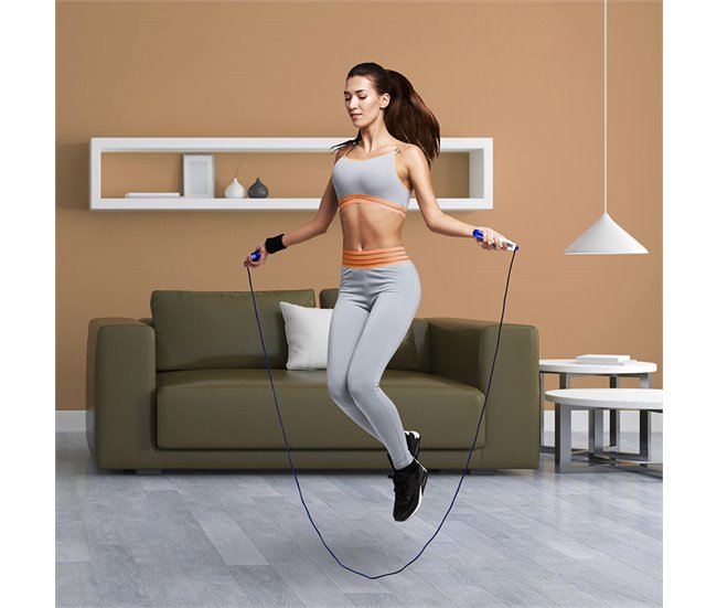 Conforama Comba De Saltar Digital LCD Registro Actividad 2.7M Ajustable Fitness Gridinlux