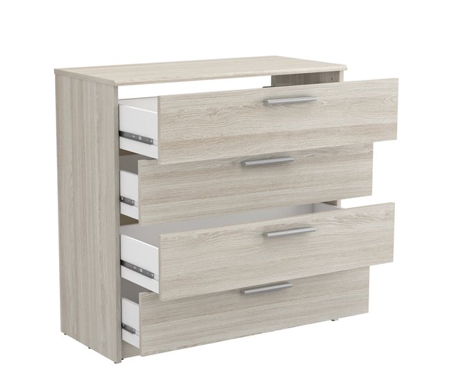 Conforama Cómoda 4 Cajones L79 6 Cm Decoración Madera Clara - Costoso