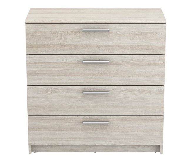 Conforama Cómoda 4 cajones L79 6 cm decoración madera clara - Costoso