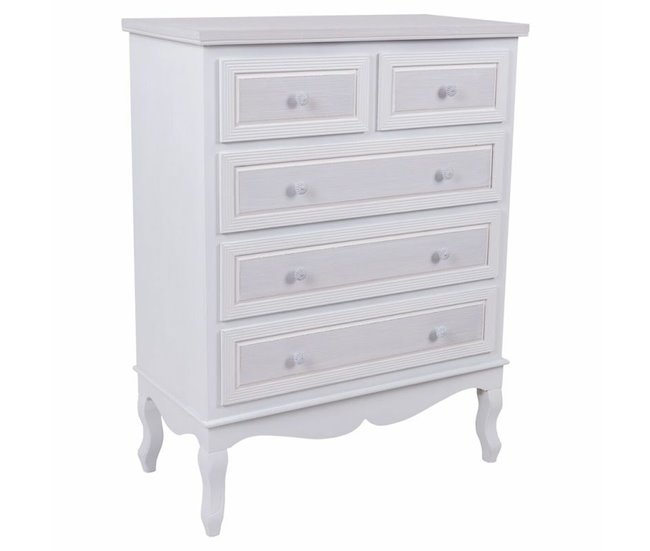Conforama Cómoda Alexandra House Living Blanco Madera MDF 40 x 105 x 80 cm