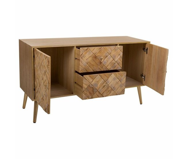 Conforama Cómoda Alexandra House Living Marrón Madera De Paulonia 41 X 65 X 118 Cm