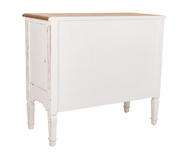 Conforama Cómoda Blanco Roto De Madera De Abeto De 86x38x76 Cm