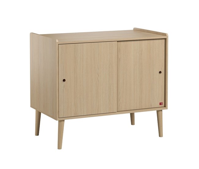Conforama Cómoda con 2 puertas correderas acabado roble - Retro