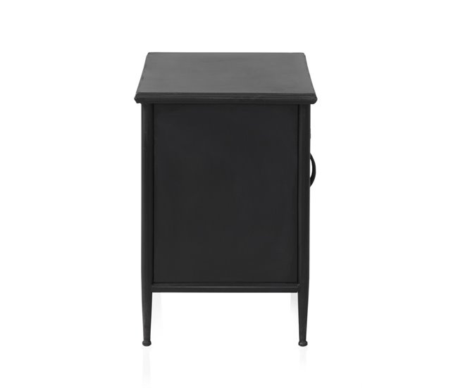 Conforama Cómoda Con Estructura Metálica Puerta De Cristal Ovalada