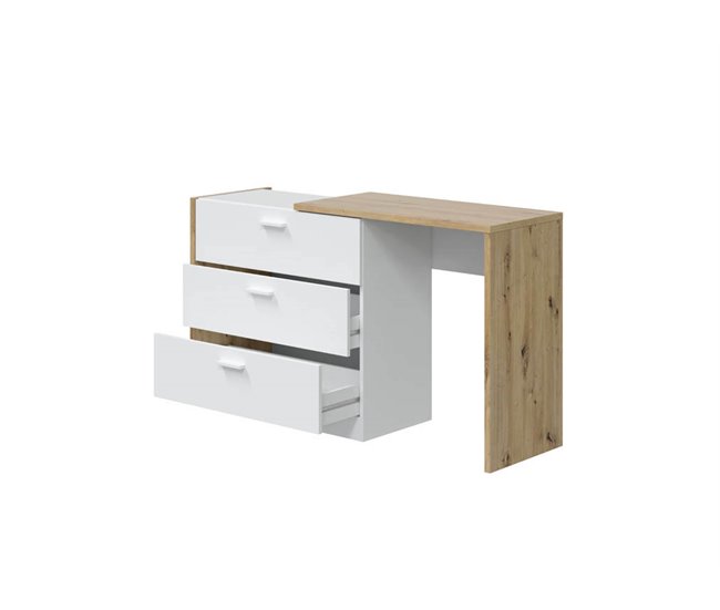 Conforama Cómoda Convertible En Escritorio 3 Cajones MIX