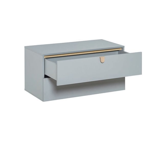 Conforama Cómoda Gris 2 Cajones Con Tiradores Madera - Stige