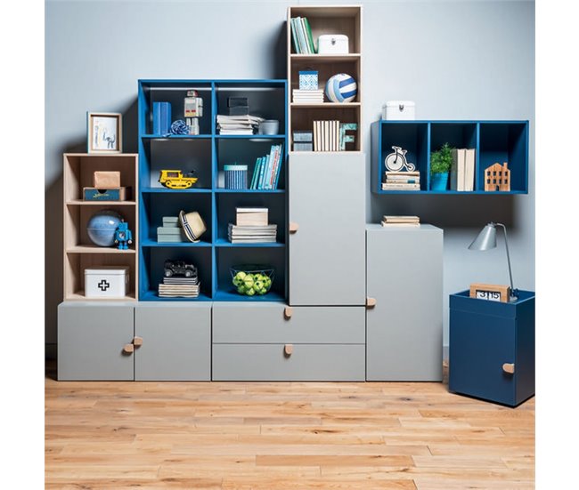 Conforama Cómoda Gris 2 Cajones Con Tiradores Madera - Stige