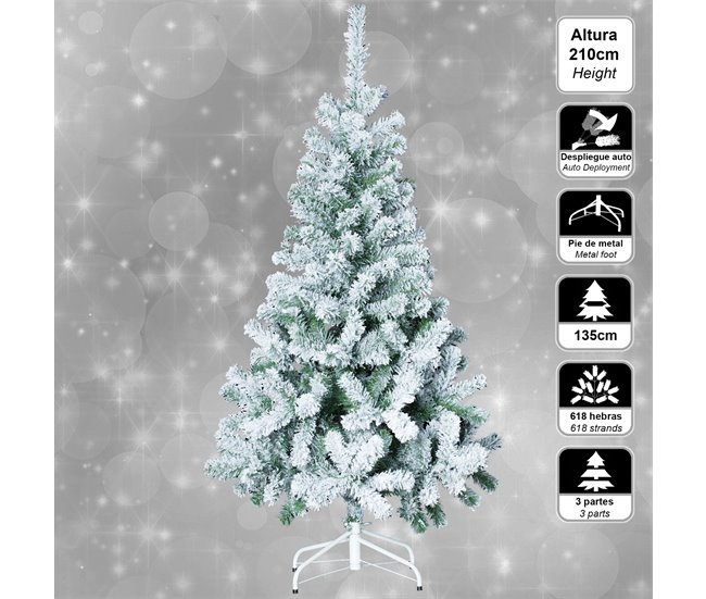 Conforama Abeto Efecto Nevado 210 Cm