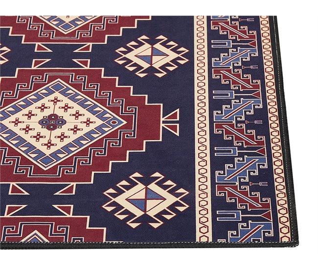 Conforama Alfombra Azul Y Roja 60 X 200 Cm KANGAL
