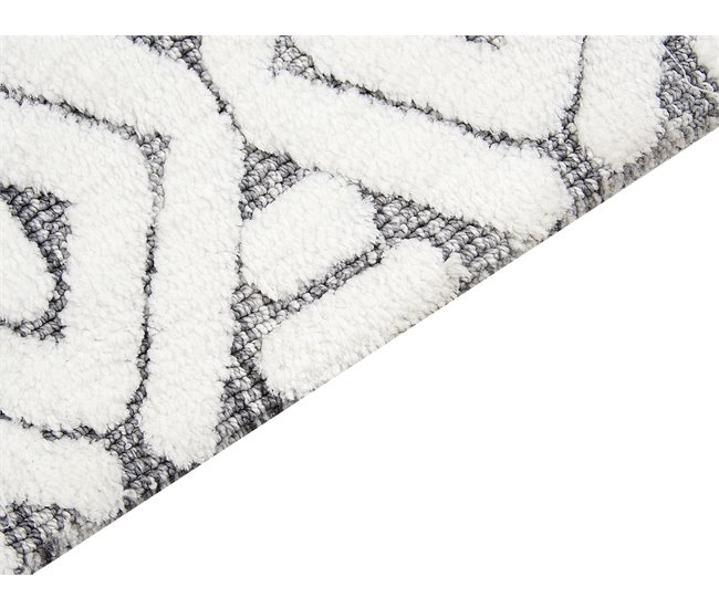 Conforama Alfombra Blanca Y Gris 300 X 400 Cm SIBI