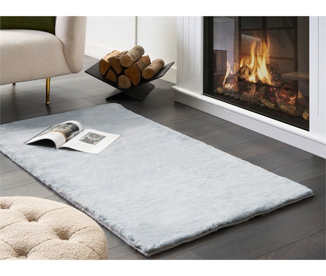 Conforama Alfombra Gris Menta 80 X 150 Cm MIRPUR