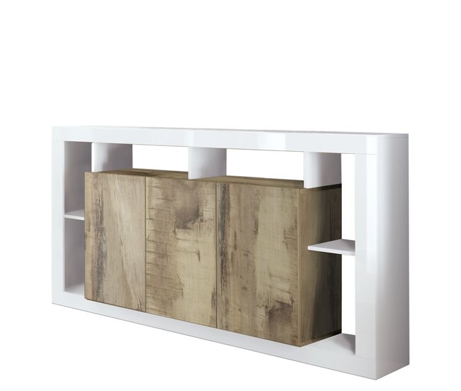 Conforama Aparador 3 Puertas RIMINI Blanco/roble