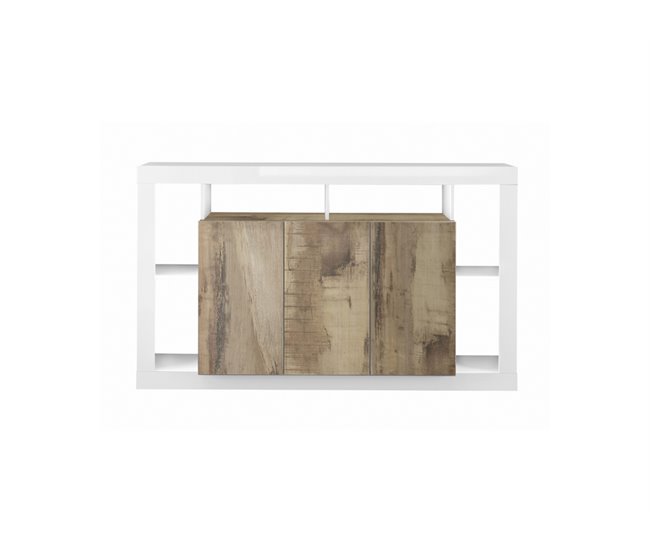 Conforama Aparador 3 puertas RIMINI blanco/roble