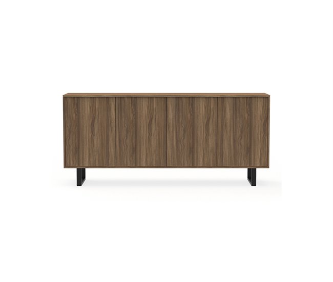 Conforama Aparador bajo de 4 puertas Laila nogal