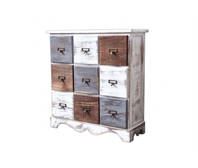 Conforama Aparador decorativo con 9 cajones NADIA