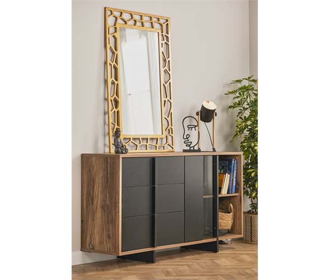 Conforama Aparador JOKKAZ Color Roble Y Negro