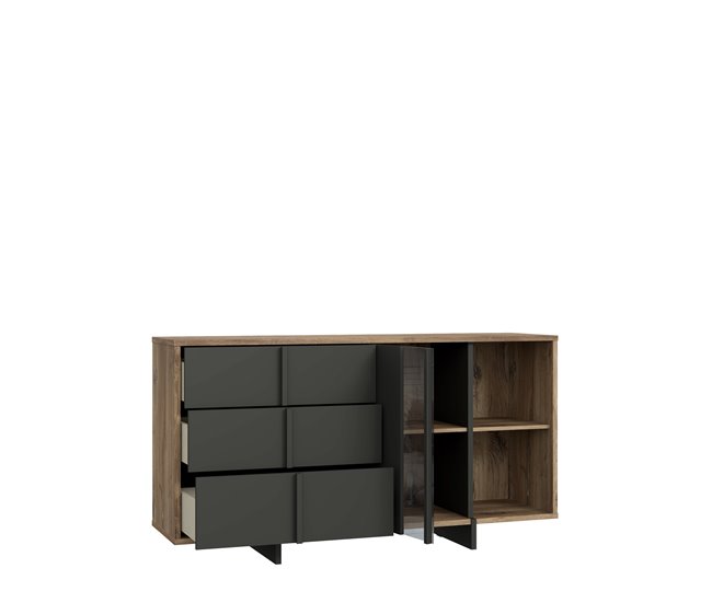 Conforama Aparador JOKKAZ Color Roble Y Negro