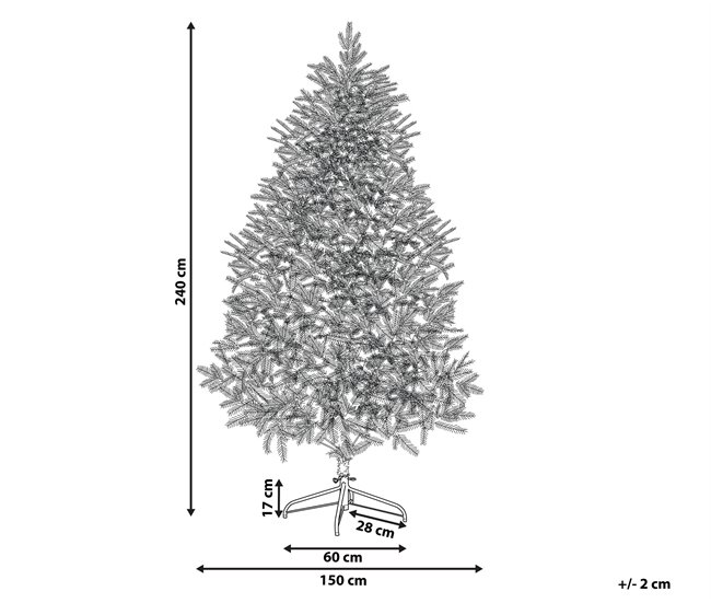 Conforama Árbol De Navidad 240 Cm Blanco BASSIE