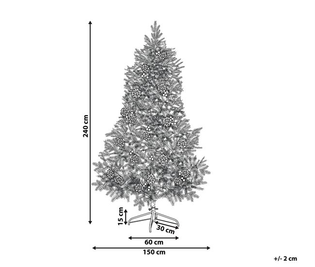 Conforama Árbol De Navidad 240 Cm Verde DENALI