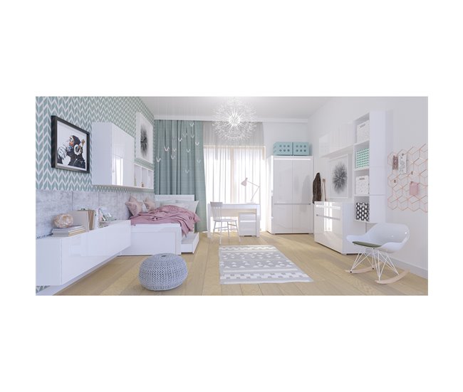Conforama Armario 2 Puertas Con LED Kasla Blanco