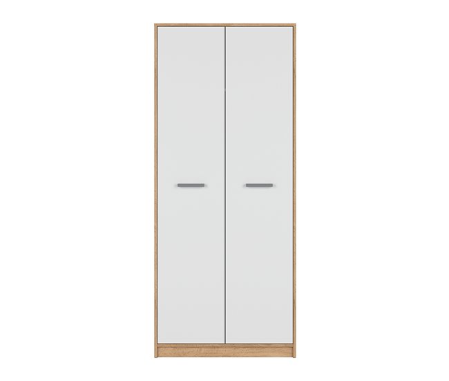 Conforama Armario 2 Puertas Cyril Madera Y Blanco