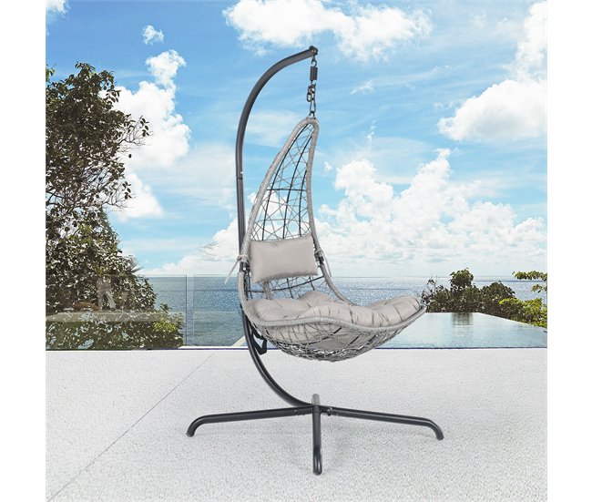 Conforama Balancín Colgante MILAN Color Gris