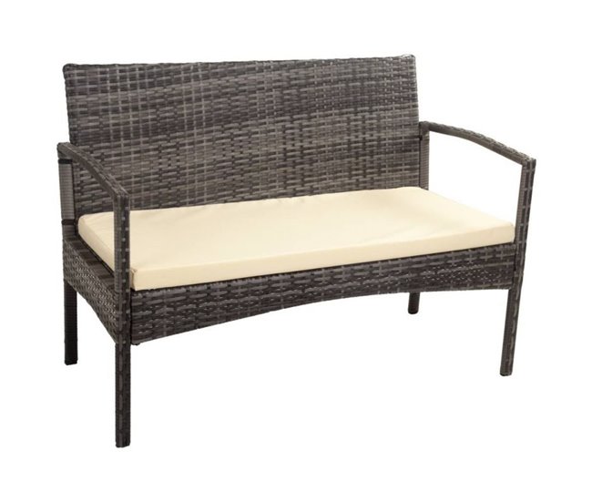 Conforama Banco de hierro color gris 41x41x48h cm